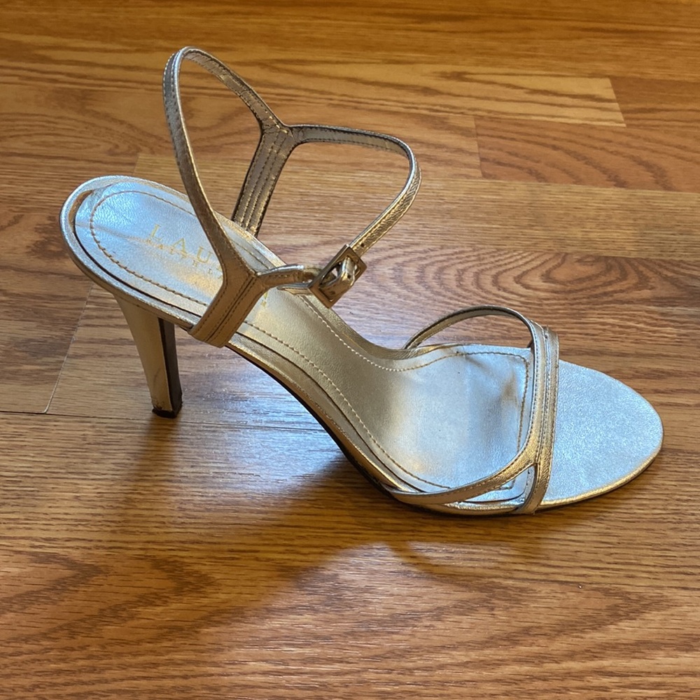 Silver dress shoes